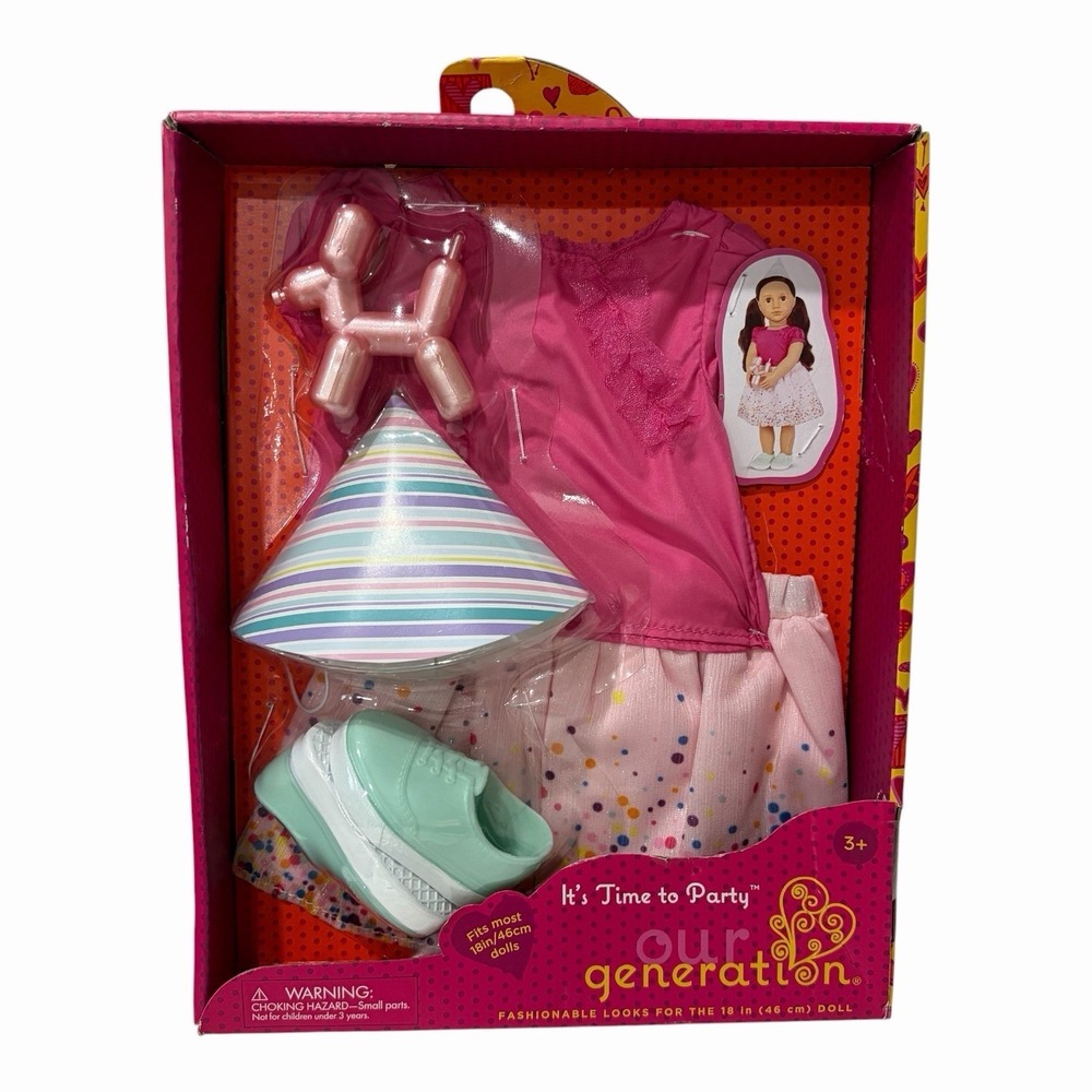 Our Generation Outfit For Most 18'' Dolls Its Time To Party Brand Birthday NEW